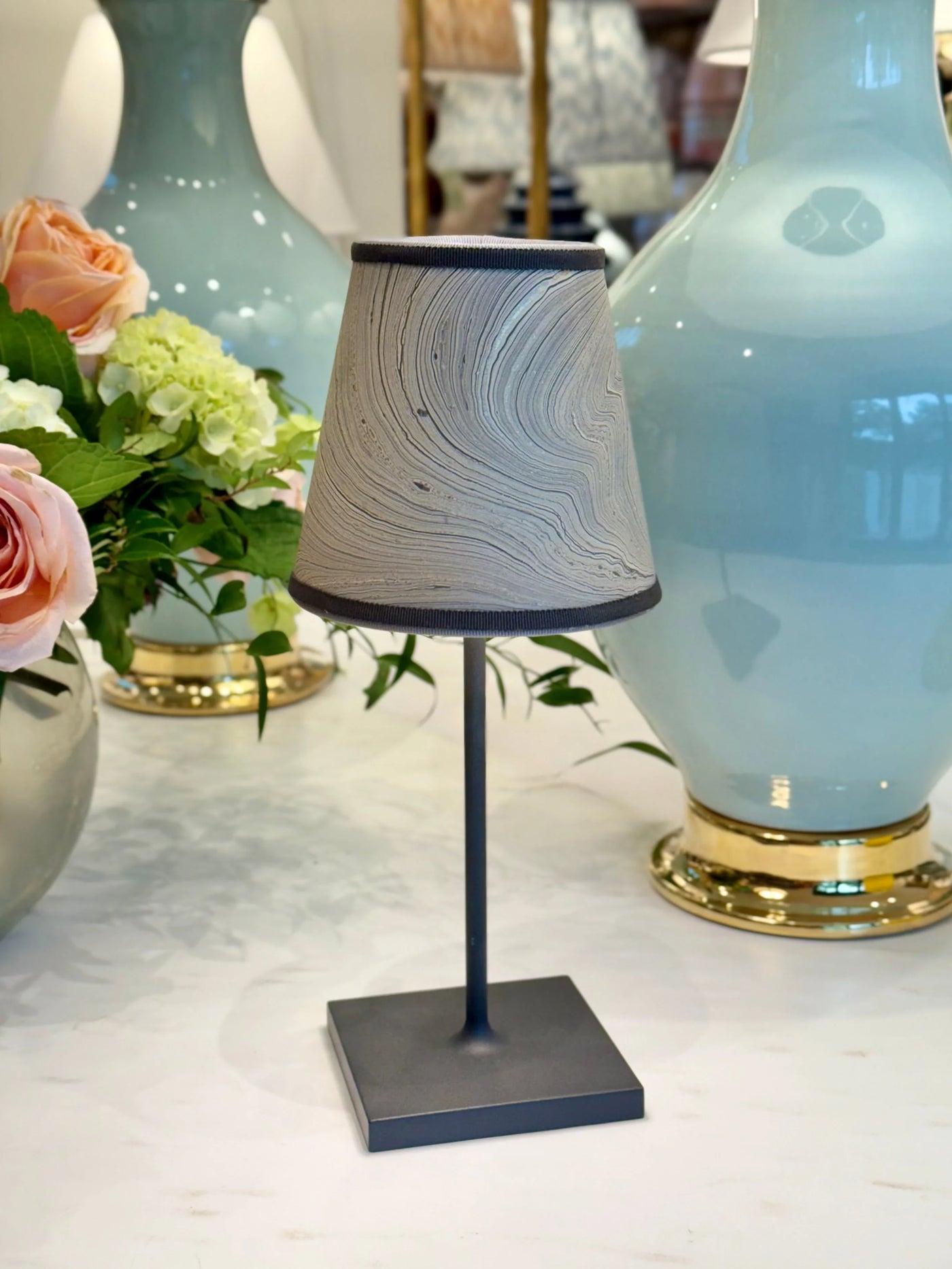 Grey Marbled Paper Lampshade for Poldina Pro & Pro Mini on Poldina