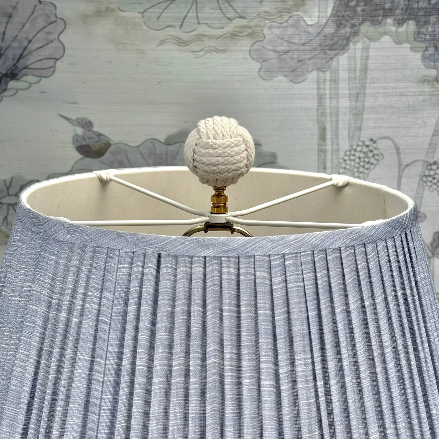 Hand-Woven Rope Ball Finial Close Up