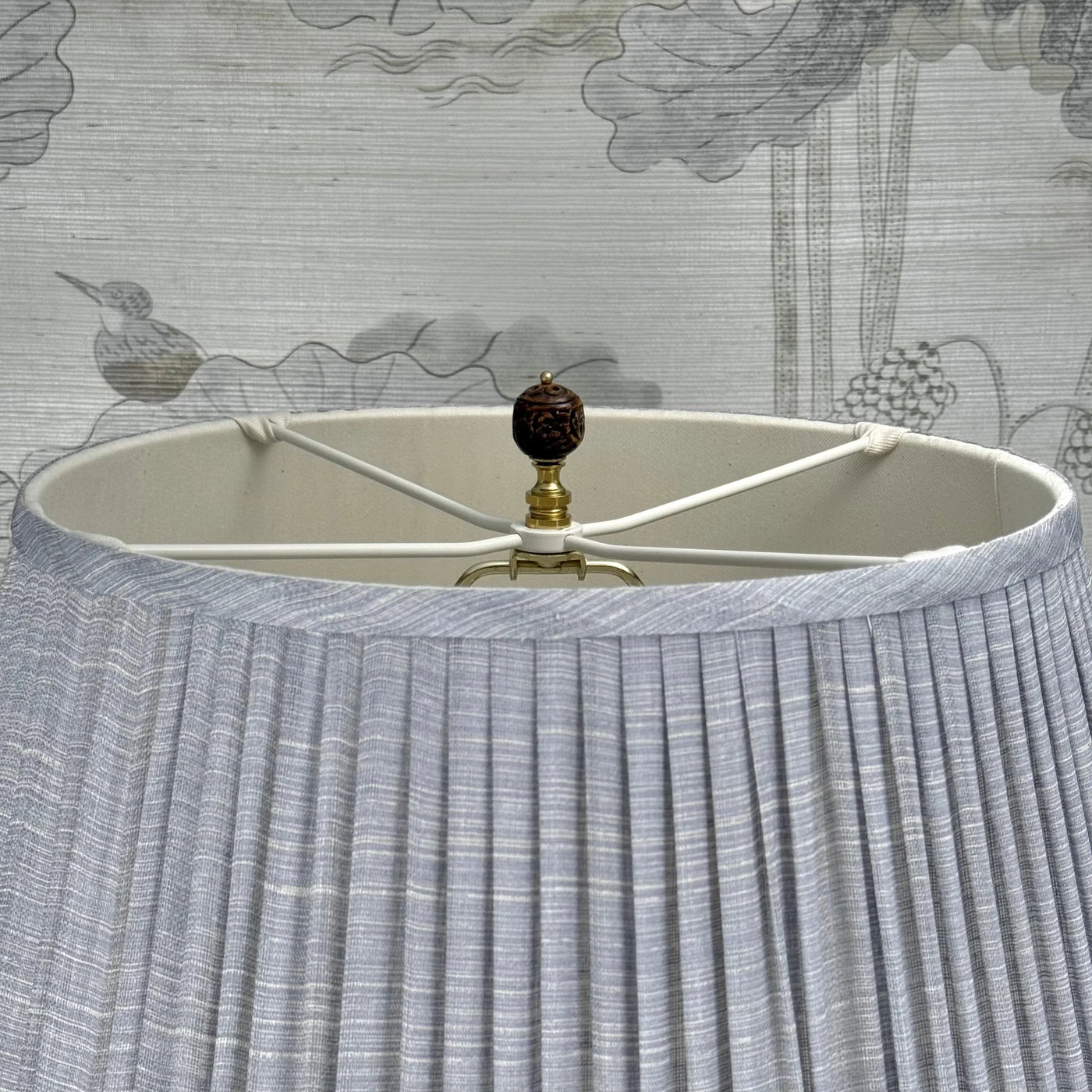 Hand Carved Genuine Bone Finial Close Up