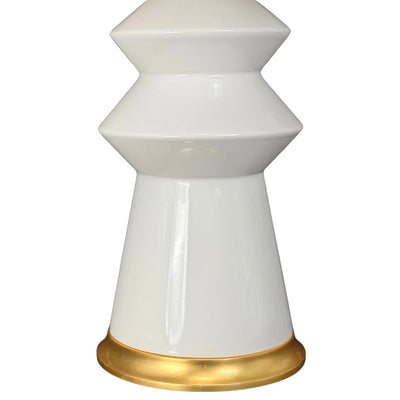 Hwang Bishop Malibu Table Lamp in White close up