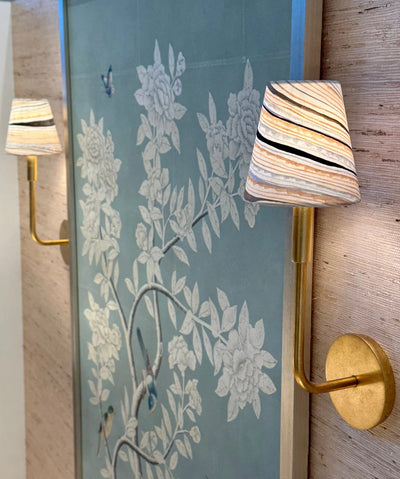 Gracie - Handpainted Marble Wallpaper Chandelier Shade