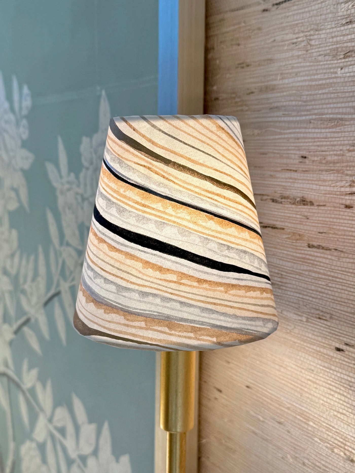 Gracie - Handpainted Marble Wallpaper Chandelier Shade