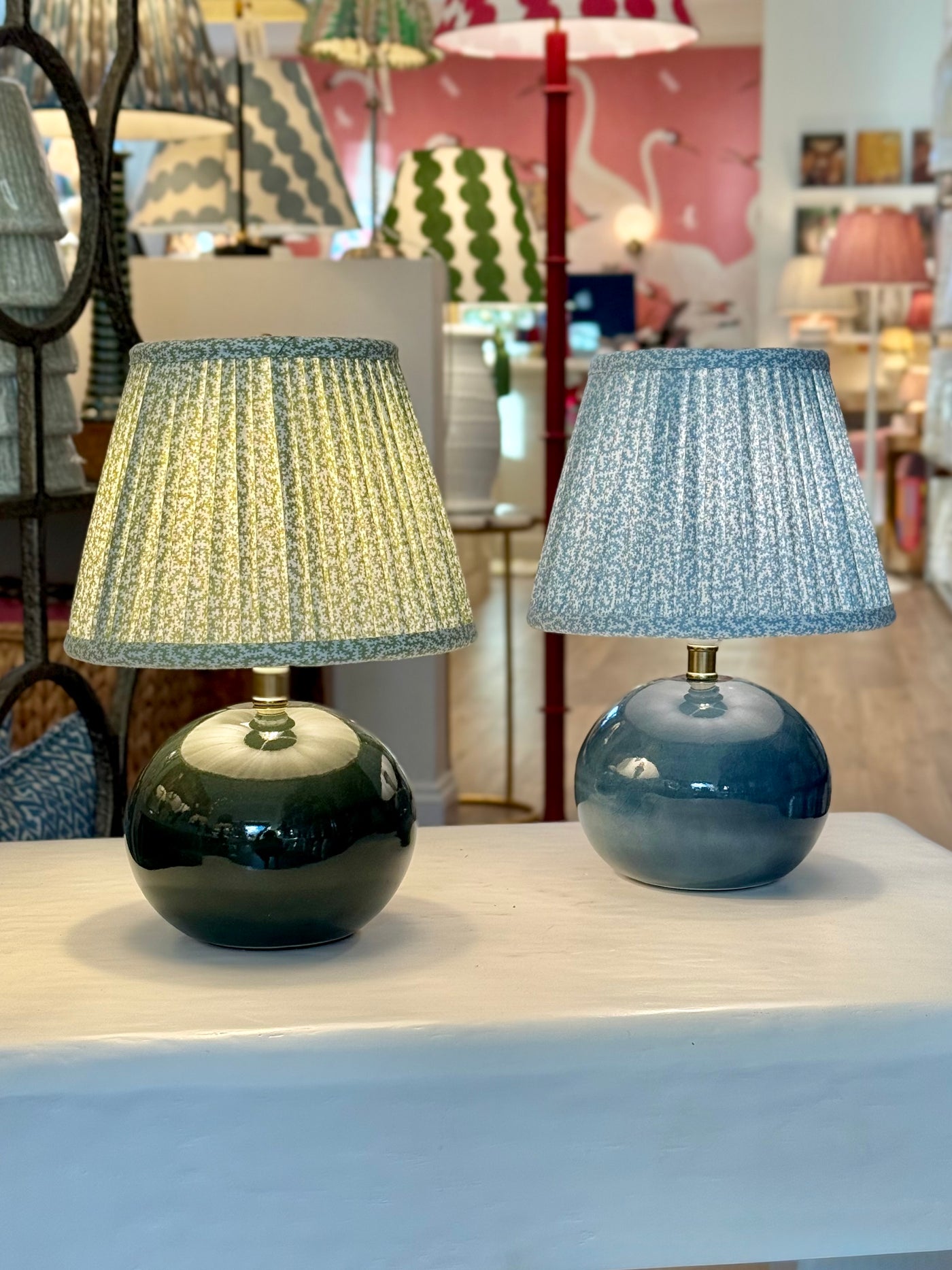 Charlie Mini Blue Porcelain Lamp