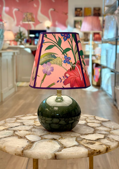 Charlie Mini Dark Green Porcelain Lamp