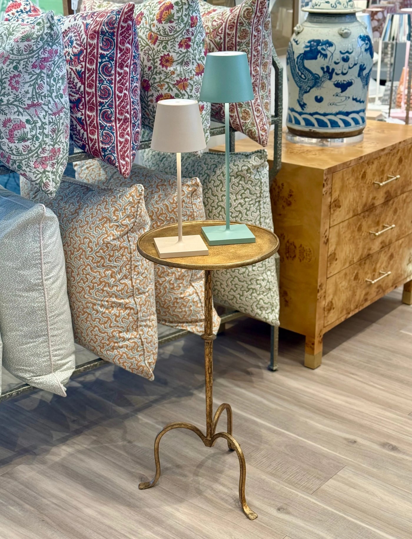 Hand-Forged Martini Table - Gilded Iron