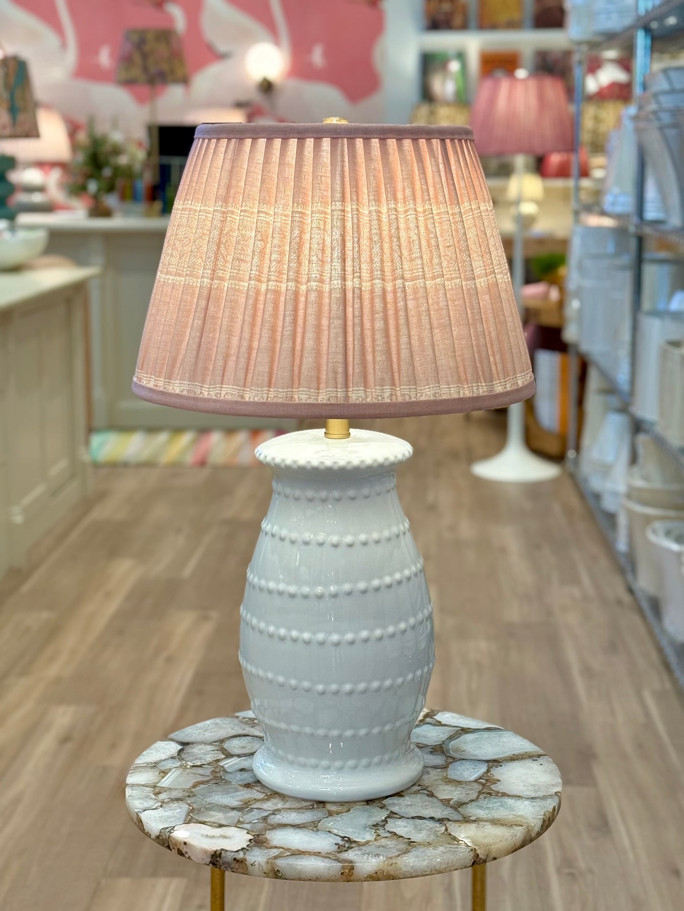 Rosanna Lonsdale Patmos Reverse Pink & Cream Lampshade
