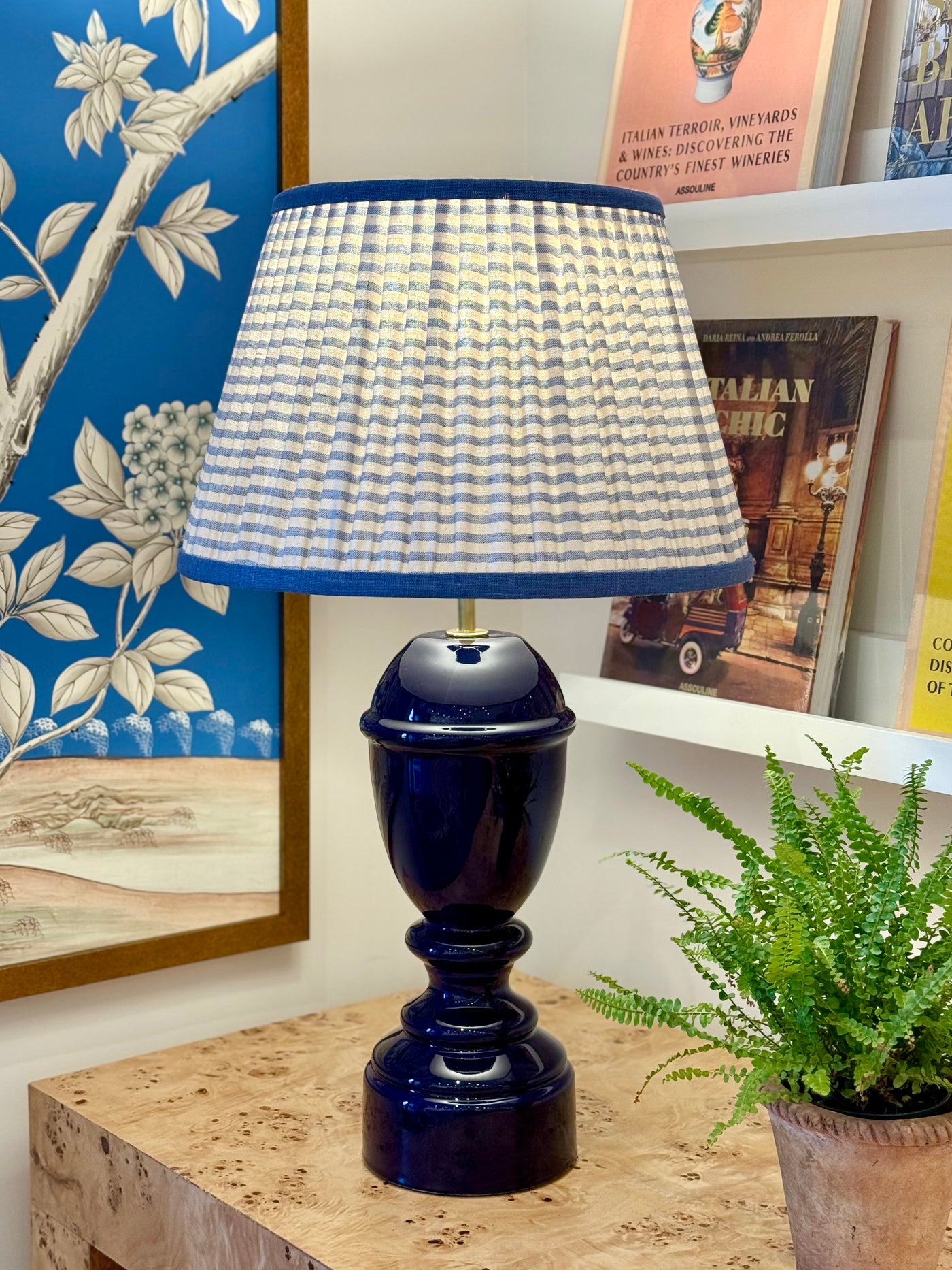 Rosanna Lonsdale Blue Striped Lampshade