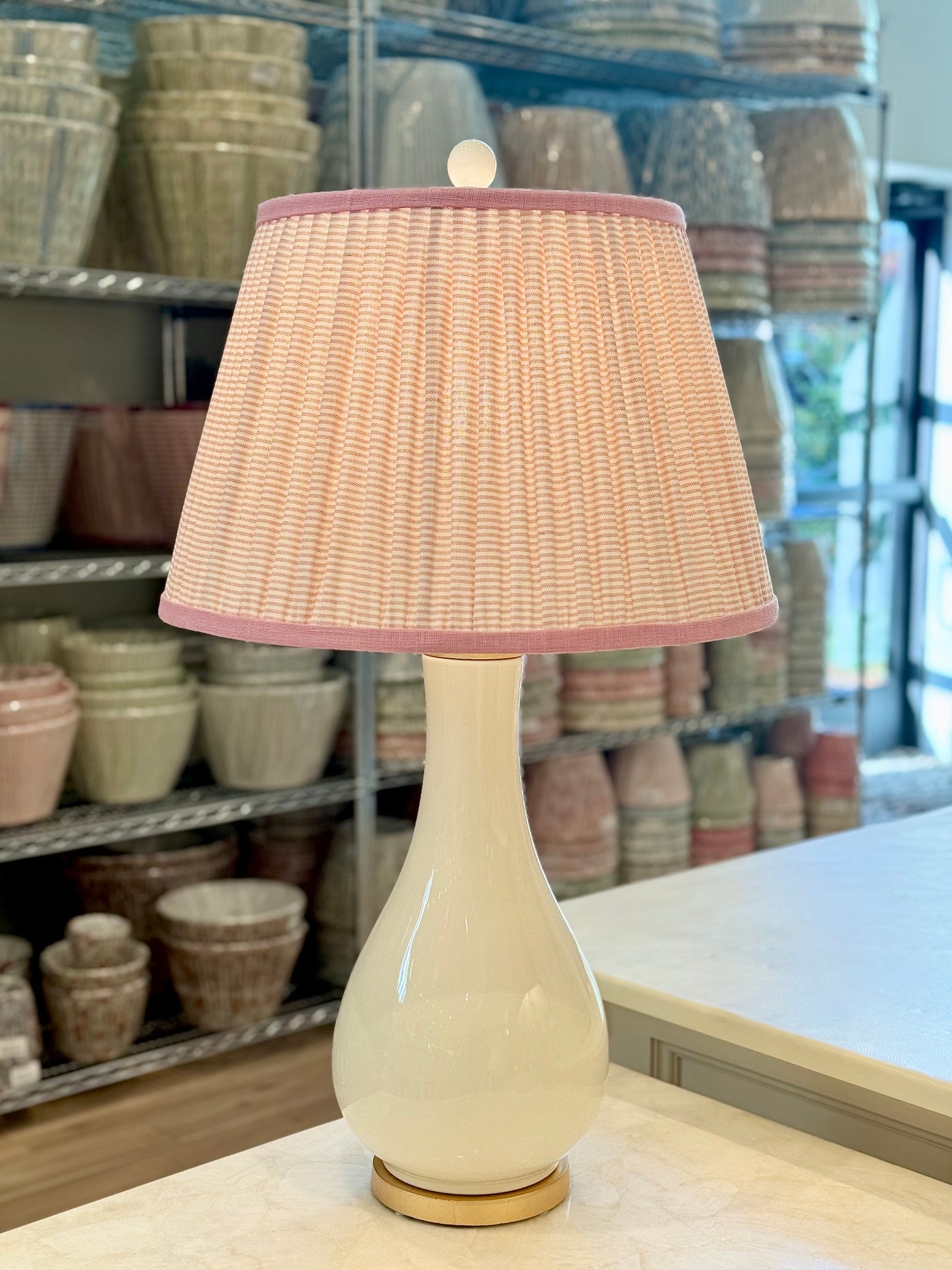 Rosanna Lonsdale Pink Striped Lampshade
