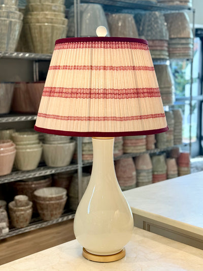 Rosanna Lonsdale Embroidered Red Striped Lampshade