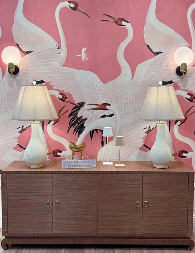 Natural Linen Out Scallop Hardback Lampshade