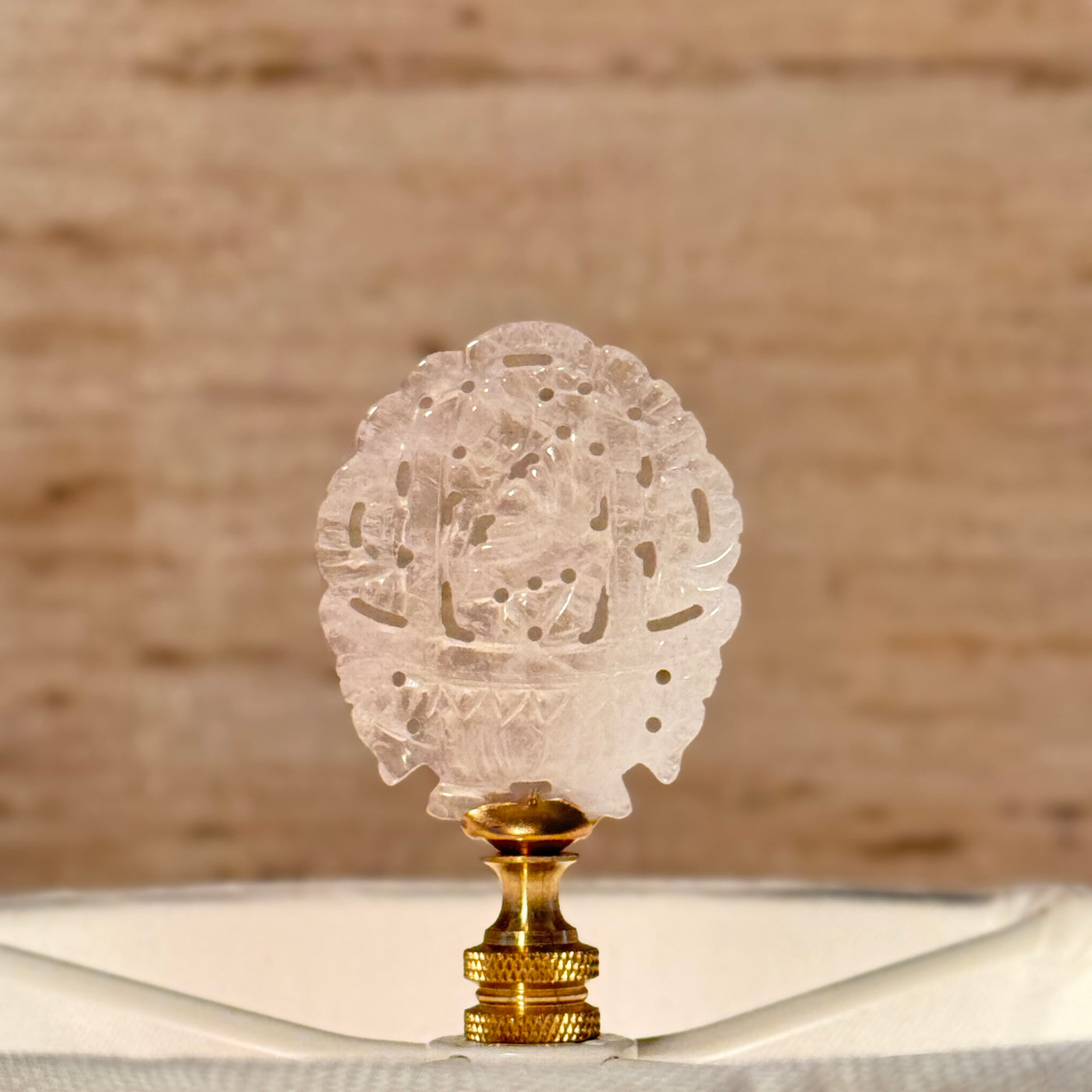 Rose Jade Basket Finial