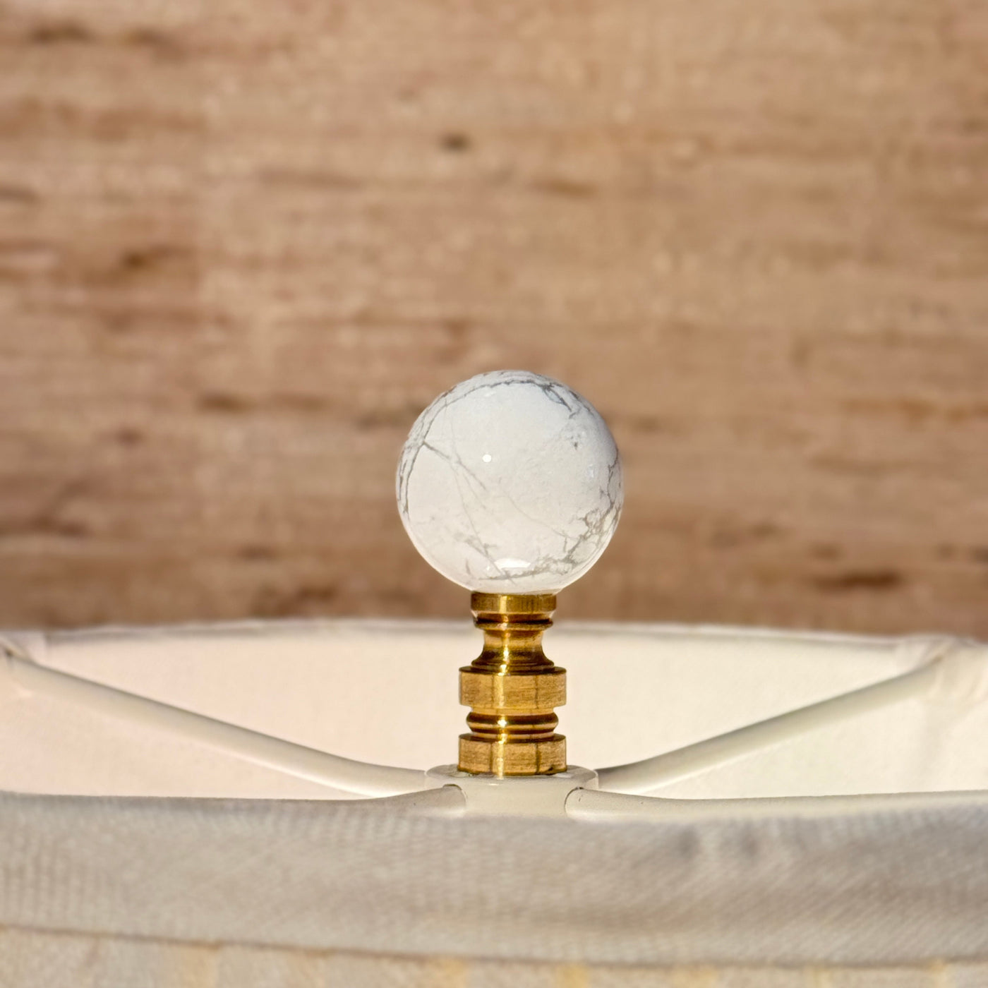 White Marble Ball Finial