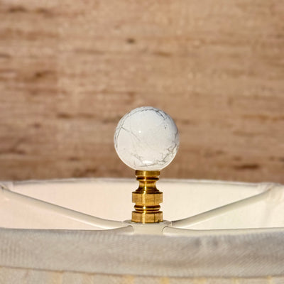 White Marble Ball Finial
