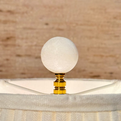 Small White Stone Jade Ball Finial