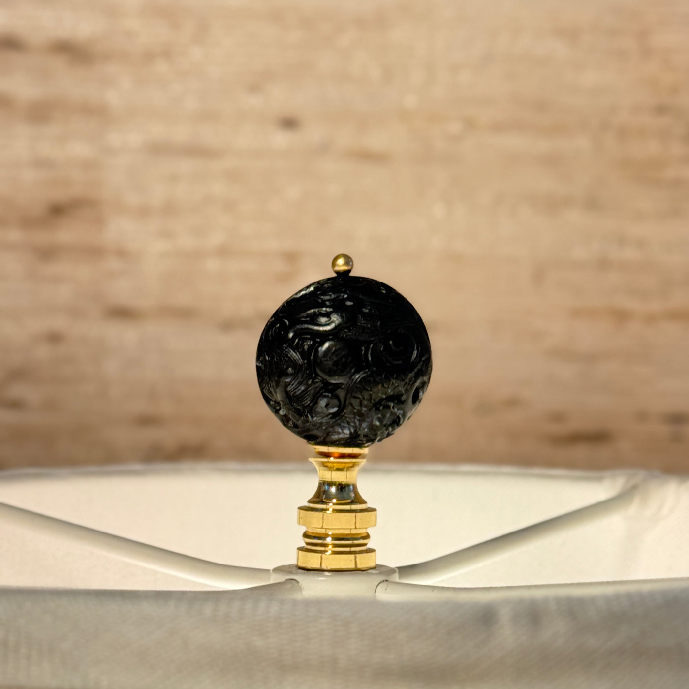 Black Cinnabar Dragon Finial