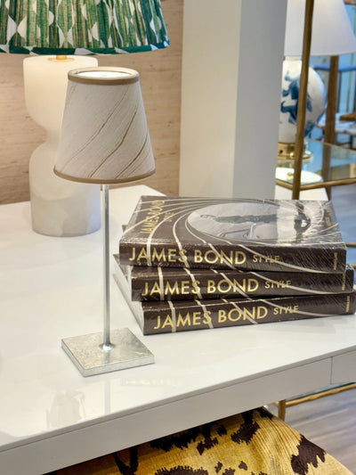 Gold marbled paper lamp shade with swirling pattern for Poldina Pro