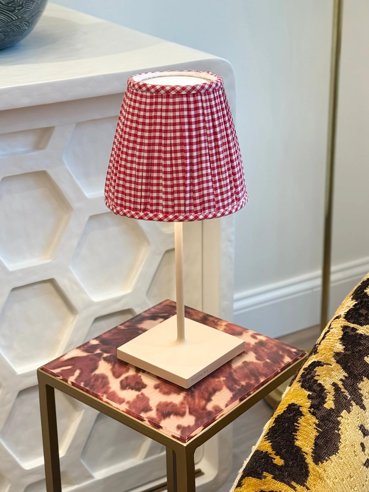 Red Gingham Lampshade for Poldina Pro & Pro Mini