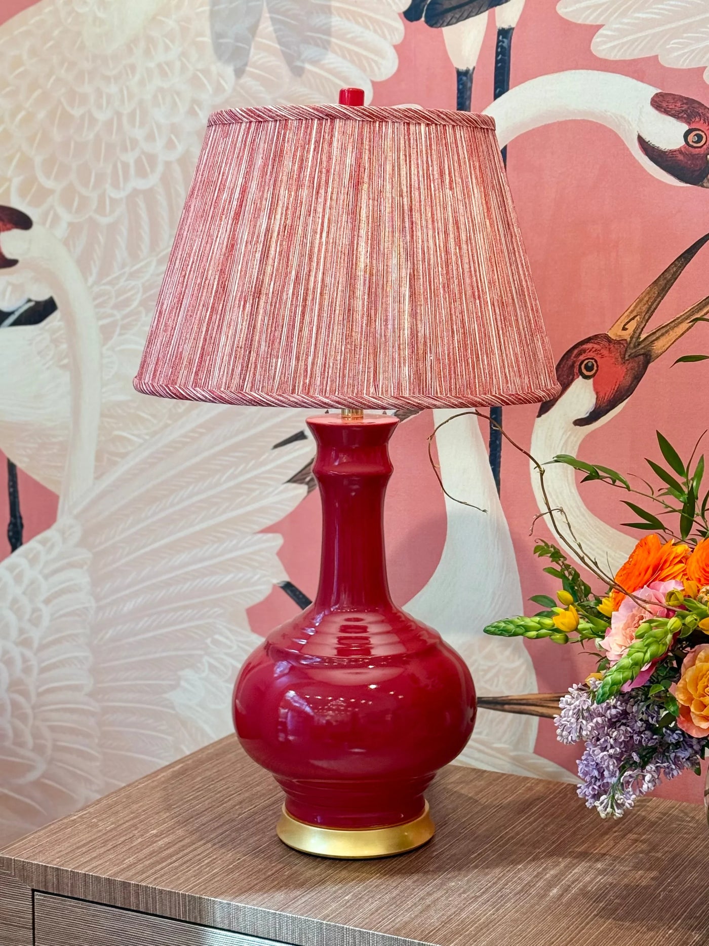 Hwang Bishop Chai Table Lamp in Chili