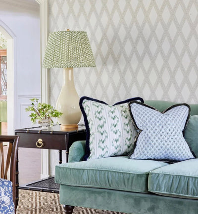 Fermoie Green Wicker Lampshade