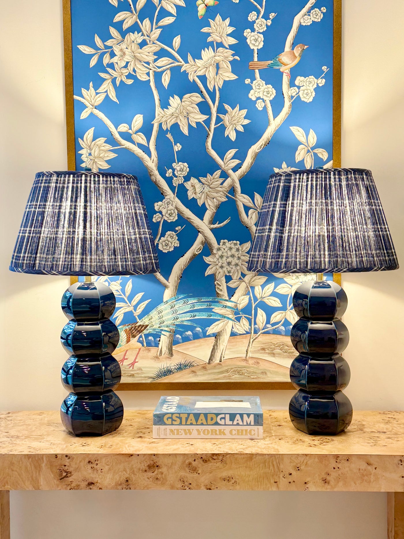 Hwang Bishop Barnacle Table Lamp in Navy