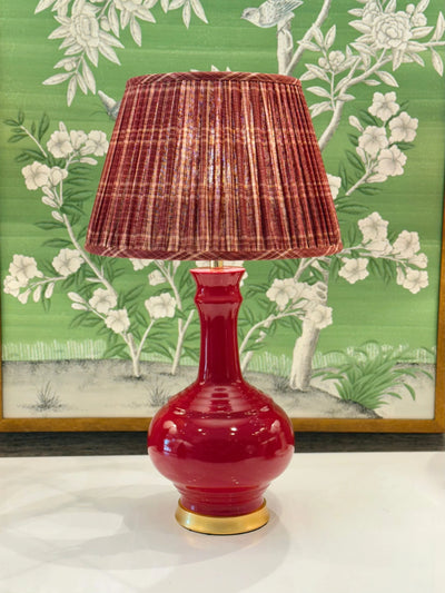 Ian Sanderson Red Peverell Check Lampshade