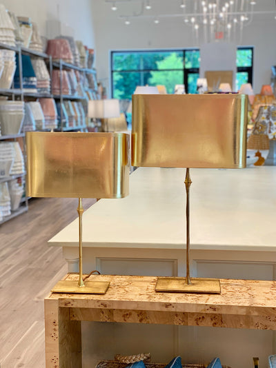 Gold lampshade and gold lamp