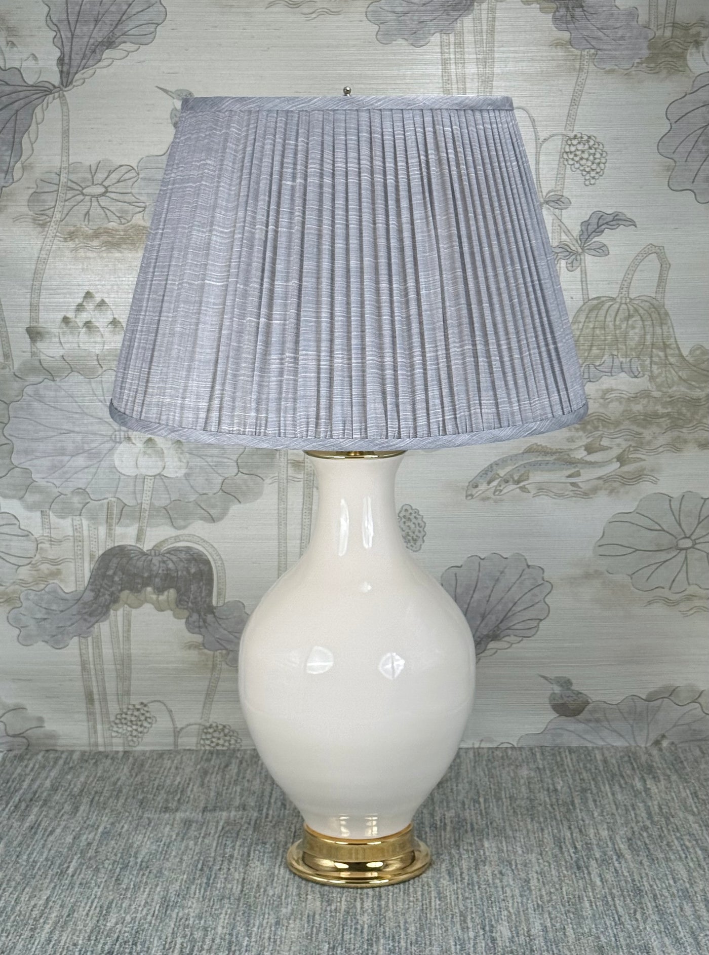 Column Style Brass Finial in Nickel Plated Brass