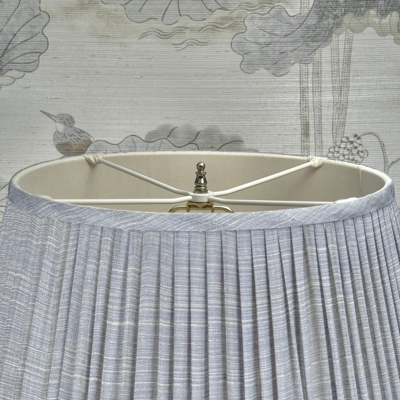 Column Style Brass Finial in Nickel Plated Brass