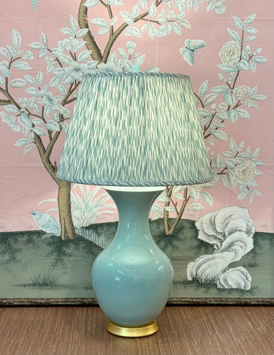 Fermoie lampshade on Hwang Bishop Empress Table Lamp 