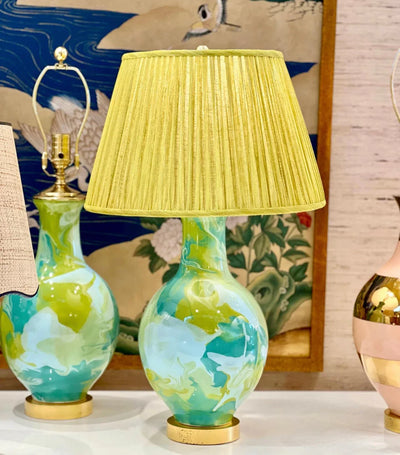 Fermoie Euphorbia Lampshade on a Paul Schneider Lamp