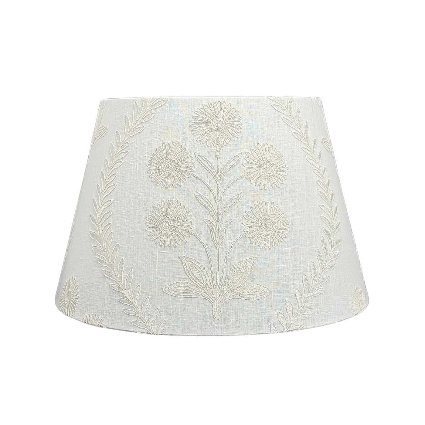 Ian Sanderson Persian Daisy White Embroidered White Lampshade