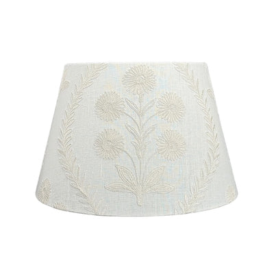 Ian Sanderson Persian Daisy White Embroidered White Lampshade