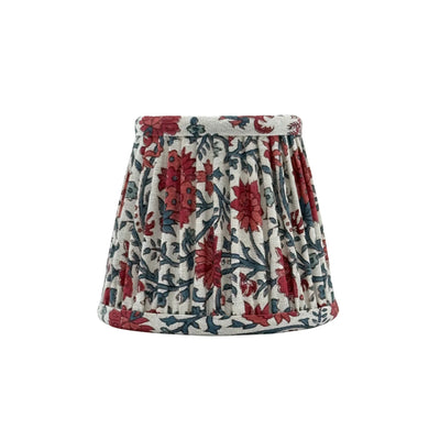 Ian Sanderson Bordeaux Mallow Border Lampshade front view 6 in