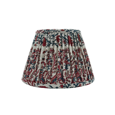 Ian Sanderson Bordeaux Mallow Border Lampshade front view 10 in