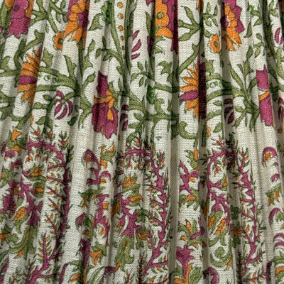 close up fabric Ian Sanderson Chilli Mallow Border Lampshade