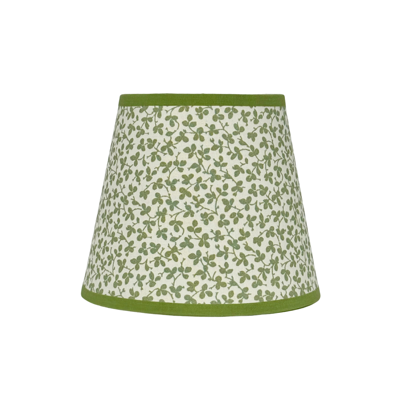 Ian Sanderson Green Leaf Miss Polly Lampshade with Green Olive Trim