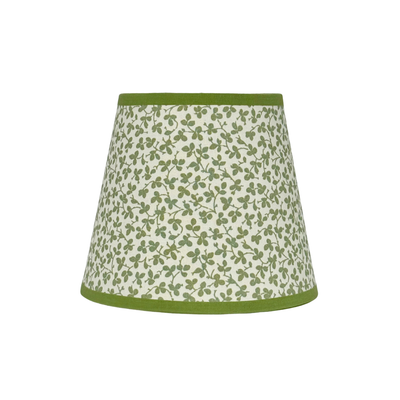 Ian Sanderson Green Leaf Miss Polly Lampshade with Green Olive Trim