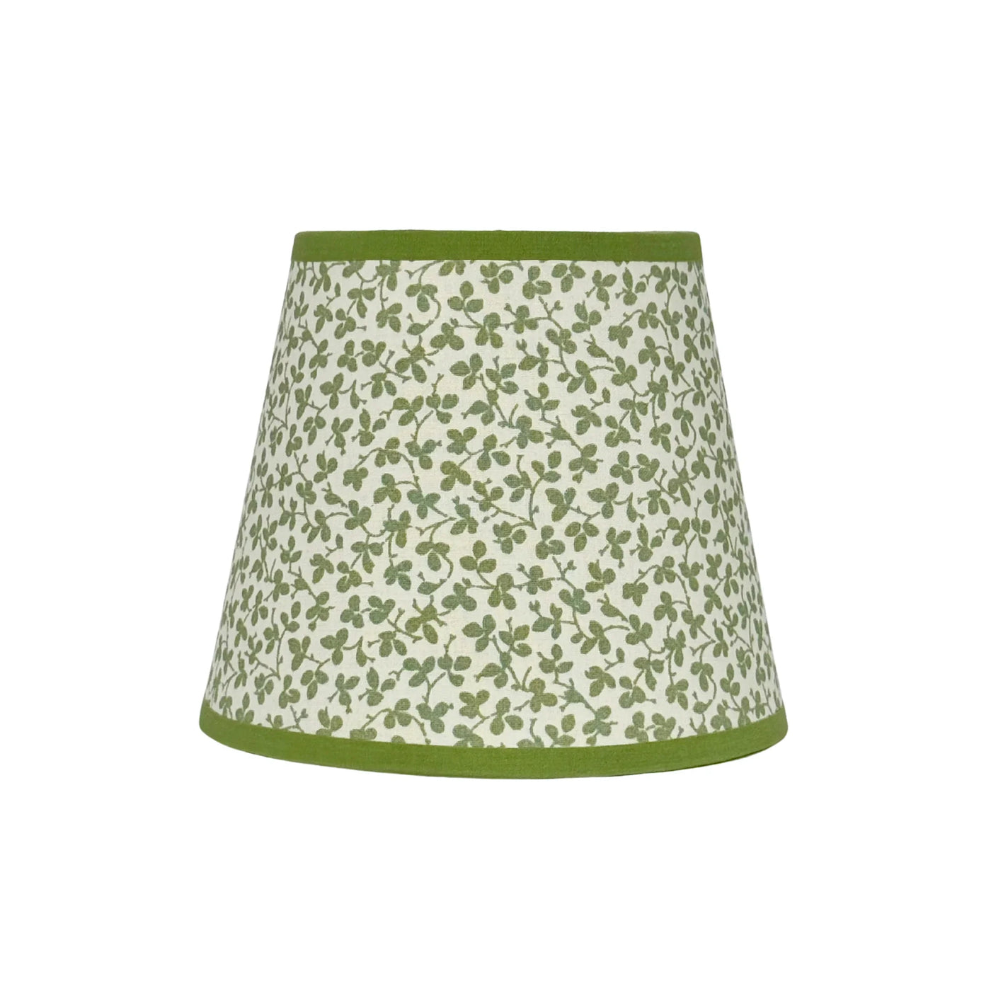 Ian Sanderson Green Leaf Miss Polly Lampshade with Green Olive Trim