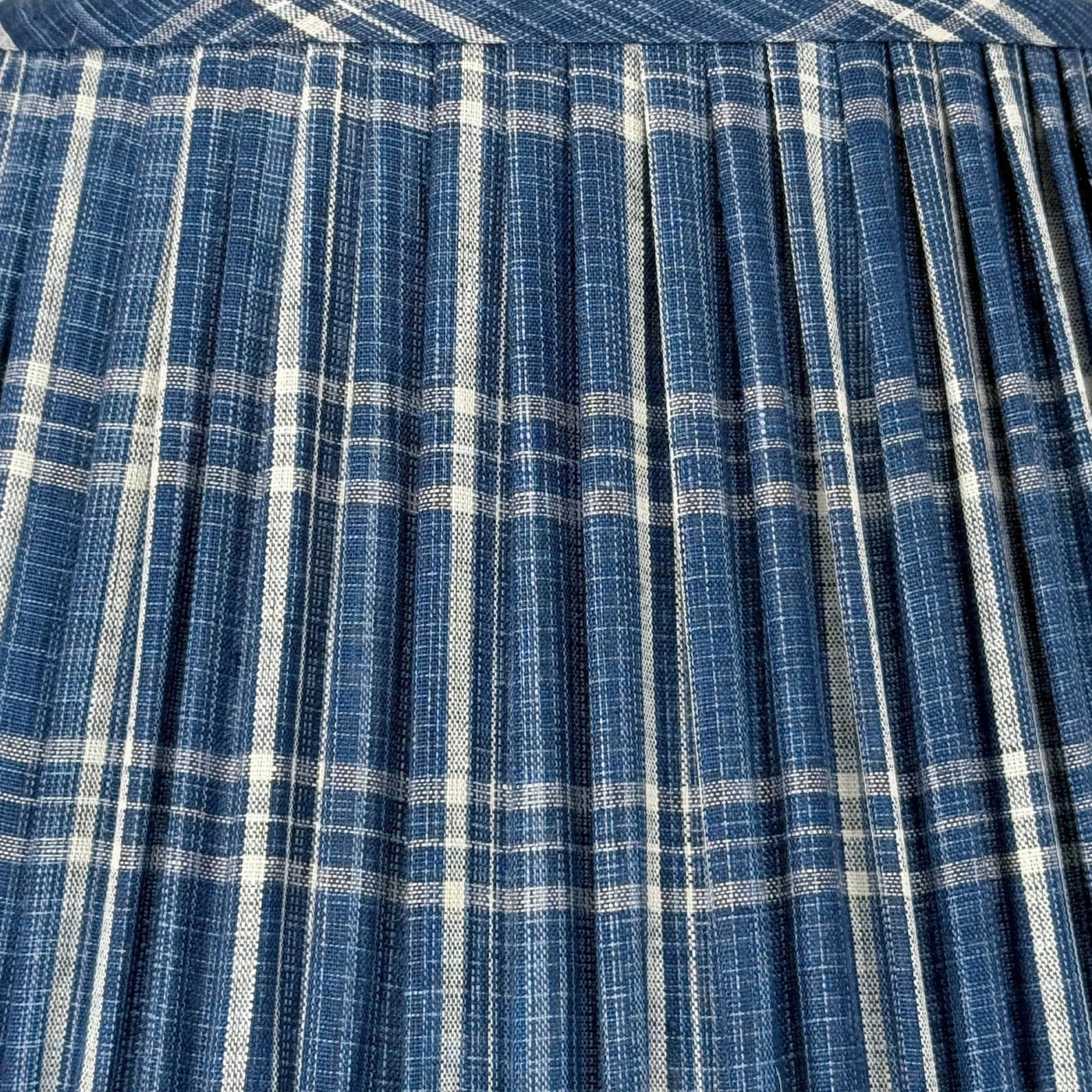 Ian Sanderson Peverell Check Blue Lampshade Close up