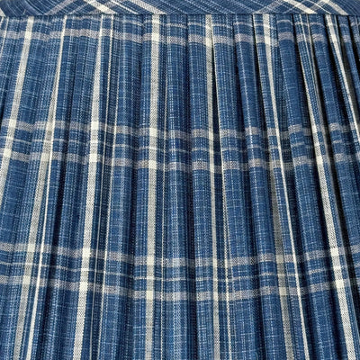 Ian Sanderson Peverell Check Blue Lampshade Close up