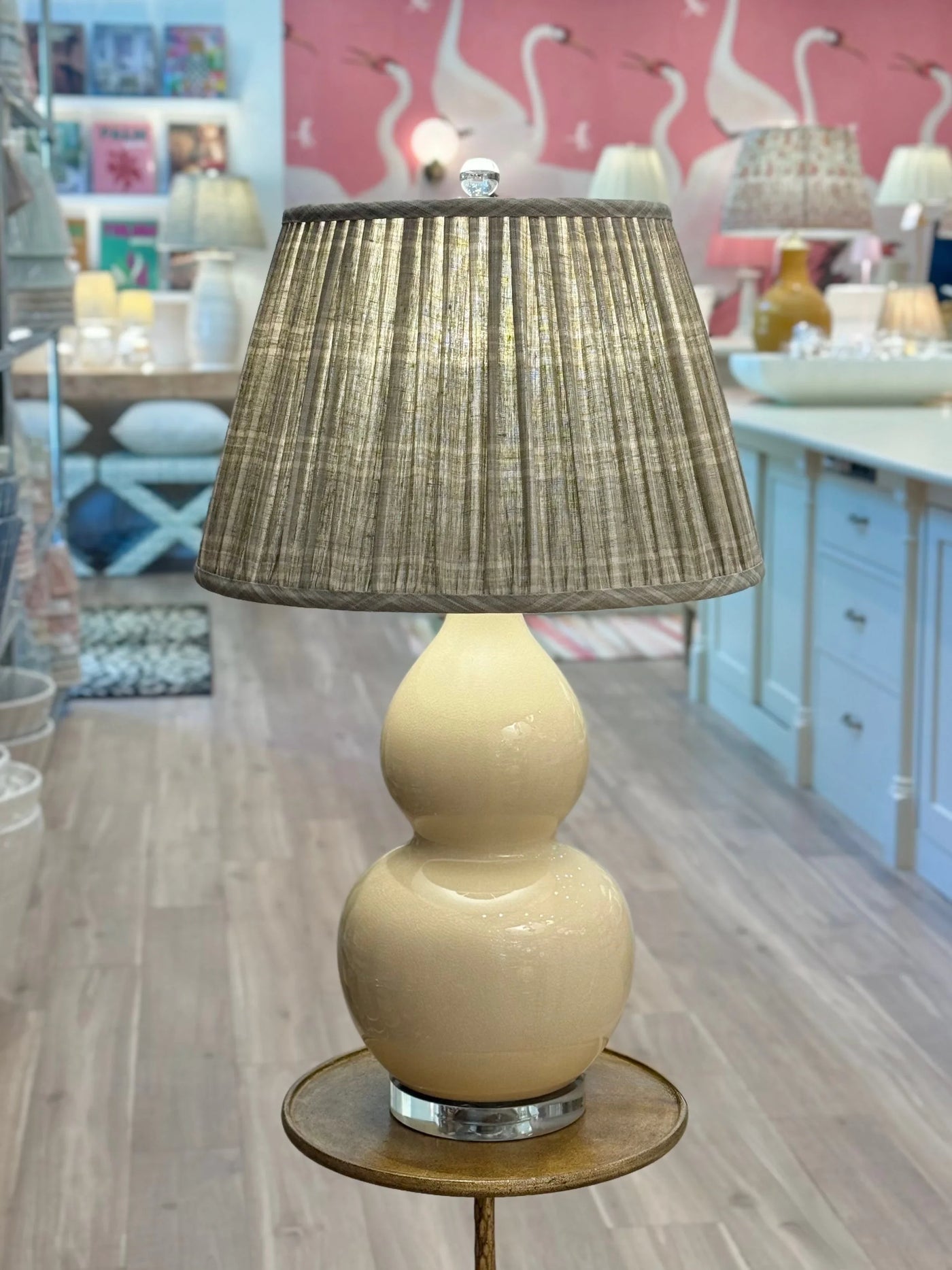 Ian Sanderson Peverell Check Putty Lampshade