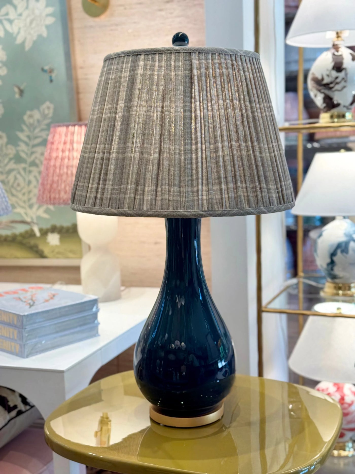 Ian Sanderson Peverell Check Putty Lampshade 