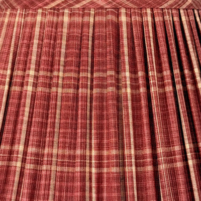 Ian Sanderson Peverell Check Red Lampshade up close 