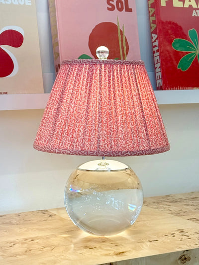 Ian Sanderson Strawberry Petra Lampshade on Terri round crystal lamp