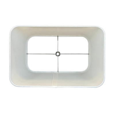 Inside angle Slubless Antique Rolled Edge Tapered Rectangle Lampshade - Bone