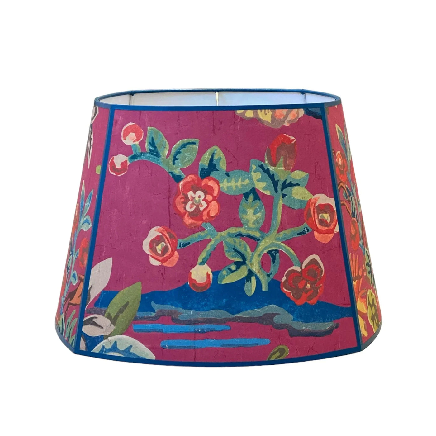 Kit Kemp pink wallpaper lampshade