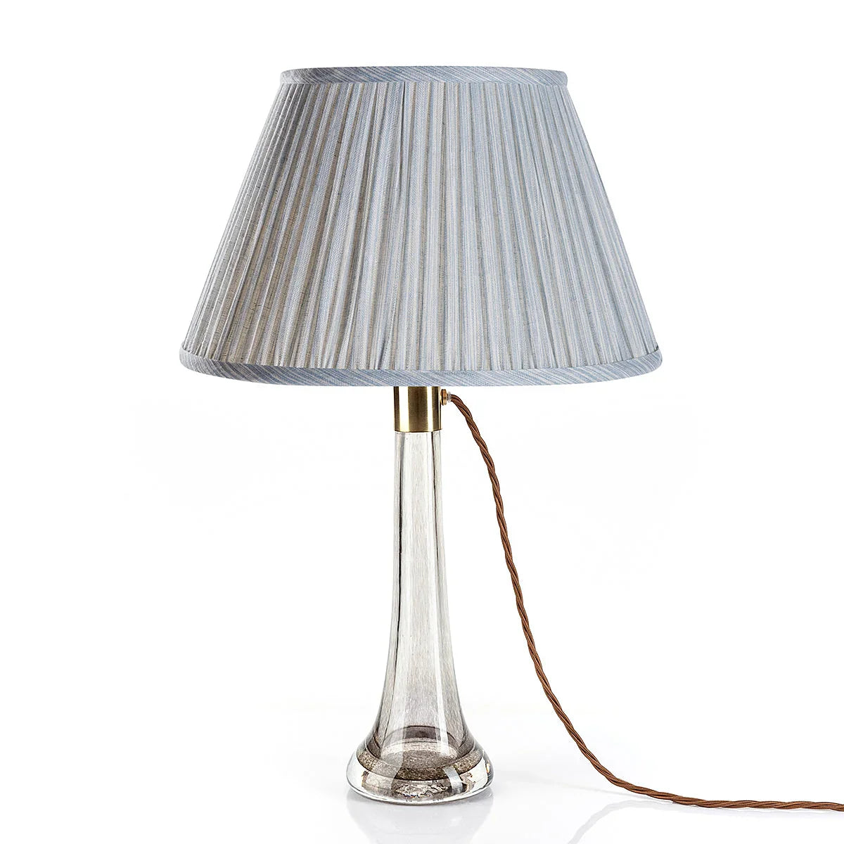 Fermoie light blue strie lampshade