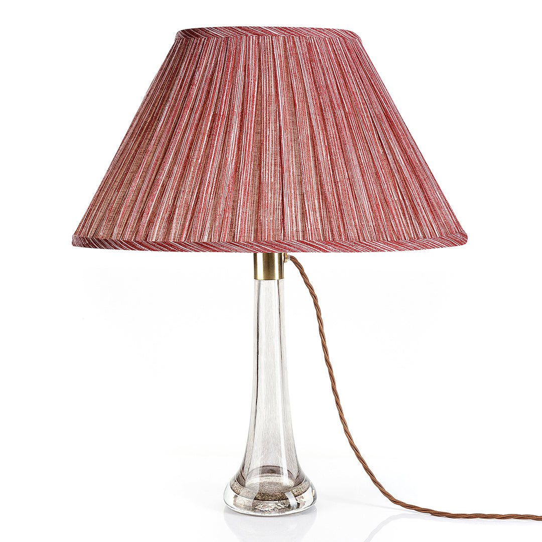 Fermoie Red Strie Lampshade Oval