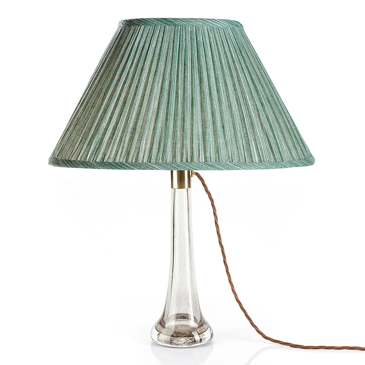 Fermoie Green Strie Oval Lampshade