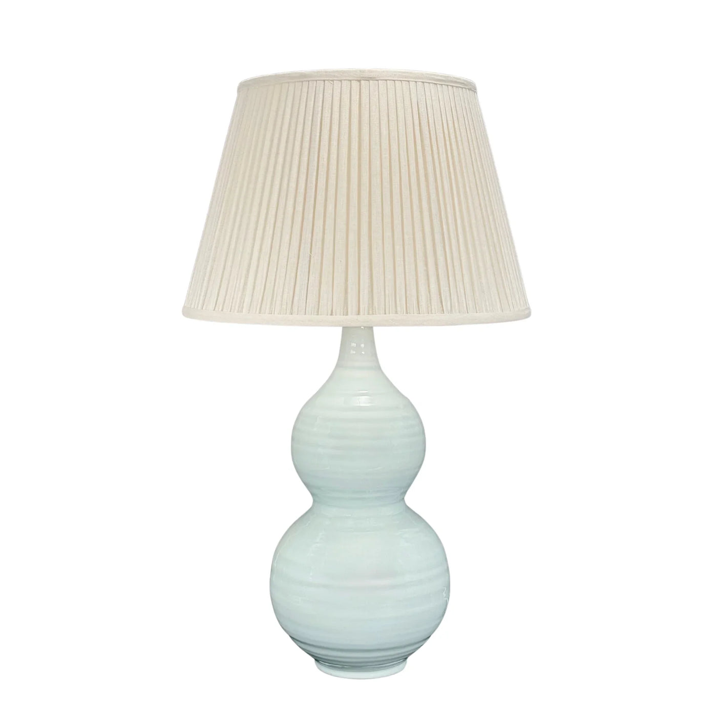 Lacey Ceramic Table Lamp in Ice Blue